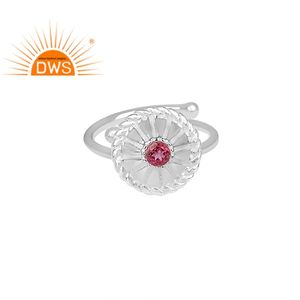 Bague en pierre précieuse en topaze rose, ensemble de bijoux, argent Sterling 925, fabrication de bijoux ethniques, fait à la main, vente en gros - Product Image 1