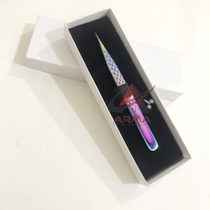 Pince à cils durable en acier inoxydable Extension de cils droits avec pointe pointue pour une séparation efficace Testé à la main - Product Image 1