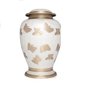 Urnes de crémation adultes en métal en laiton de nickel gravées modernes pour les urnes de souvenir d'approvisionnement funéraire pour les cendres humaines - Product Image 6