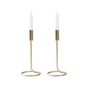 Bougeoir couleur or en métal Bougeoir de taille et de forme personnalisées pour la décoration de mariage et d'événements - Product Image 4
