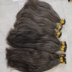 Superventas 100% Remy onda Natural crudo gris virgen cutícula alineada extensión de cabello humano vietnamita estilo de trama de piel - Product Image 3