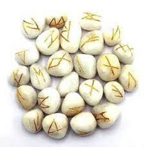 Juego de piedras rúnicas de ágata blanca Natural de alta calidad, piedras del alfabeto grabadas de cristal pulido para adivinación y curación - Product Image 5