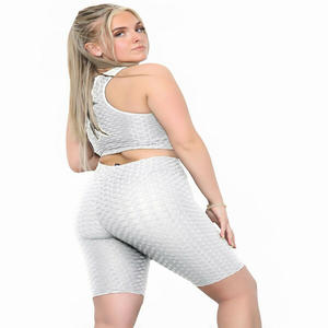 Soutien-gorge court et de couleur grise pour femmes, haut sans couture, ensembles d'été pour le corps et la musculation - Product Image 4