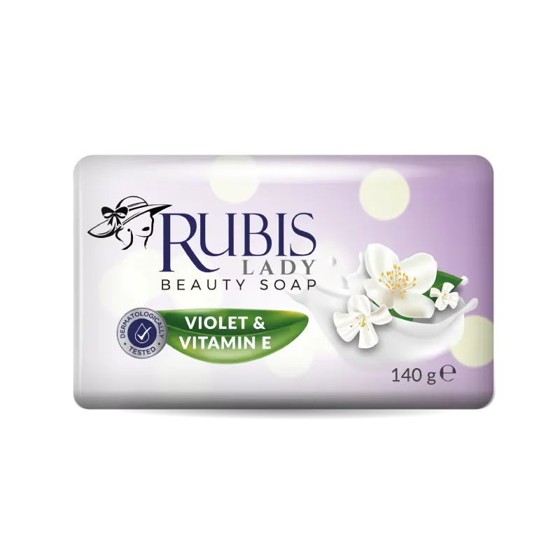 Rubis Lady-6X140 Gr Cá Nhân Giấy Gói Xà Phòng Làm Đẹp Tím Và Vitamin A