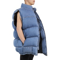 Veste matelassée réversible en Cordura de qualité supérieure, respirante, imperméable, avec fermeture éclair, doublure en denim et laine, manches longues, pour l'hiver