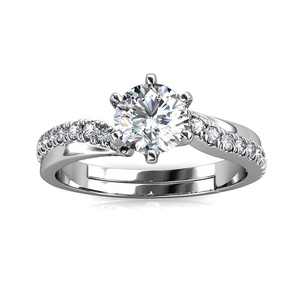 Di alta qualità <span class=keywords><strong>1</strong></span> <span class=keywords><strong>carato</strong></span> GRA Moissanite <span class=keywords><strong>diamante</strong></span> 925 argento Sterling Les <span class=keywords><strong>solitario</strong></span> anello di fidanzamento da donna - Product Image 1
