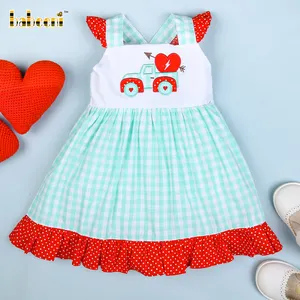 Lovely applique dress for baby girl on Valentine OEM ODM kids girl clothing - BB1095