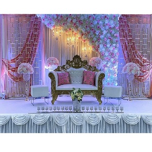 Elegant Reception Stage Decor <b>Candle</b> Walls Trendy <b>Wedding</b> Decor <b>Candle</b> Wall Backdrop Stylish <b>Wedding</b> <b>Candle</b> Holder Back Walls - Product Image 1