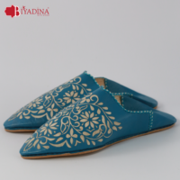 Babouches marocaines faites à la main, cousues à la main, antidérapantes, en cuir véritable, légères, confortables, toutes tailles, pour intérieur et extérieur