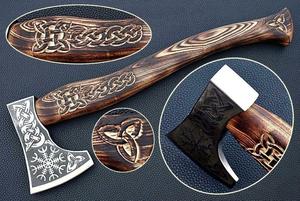 เครื่องมือ DIY สำหรับการตั้งแคมป์กลางแจ้งที่ทำจากไม้แกะสลักด้วยมือทำจากเหล็กคาร์บอนสูง1095 - Product Image 2