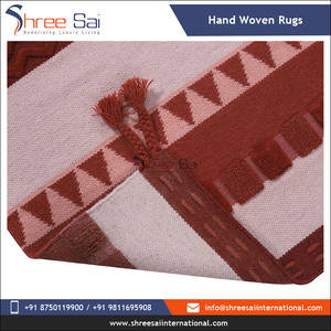 Nouveauté Tapis de sol indiens classiques 100% laine coton tissé à la main/tufté avec broderie technique voyage pique-nique approvisionnement en gros - Product Image 4