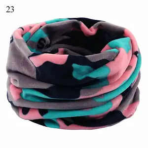 Unisex Winter Soft Fleece Scarf Neck Warmer Double Layer Knitted Neck Warmer Snood Scarves Men Winter Neck-Warmer