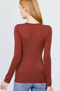 Camiseta de manga larga con cuello de pico para mujer, Camiseta básica activa de peso ligero, camisetas de manga larga con estampado personalizado - Product Image 4