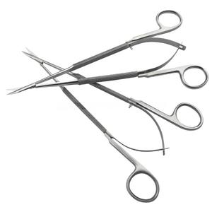 Ciseaux à dissection Blondeel de 15cm avec manche rond et base d'instruments chirurgicaux manuels à lame Westcott incurvée de 20mm de long - Product Image 1