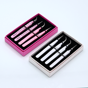Stainless Steel Cosmetic Russian Volume <b>Lash</b> Tweezers Individual <b>Mink</b> <b>Lashes</b> Tweezers - Product Image 1
