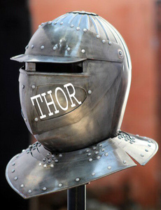 Casco de combate medieval, campo de batalla/disfraz de Halloween, casco de armadura Cosplay - Product Image 2