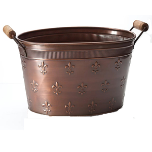 2025 Bar Accessories Designer Wine <b>Cooler</b> Wooden Handle Top Quality Modern Design Champagne Chiller <b>Ice</b> Basket Brown Color - Product Image 1