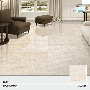 กระเบื้องปูพื้นพอร์ซเลนขัดเงามีสไตล์สีน้ำตาลขนาด600x600มม. ปรับแต่งได้ตามต้องการ - Product Image 4