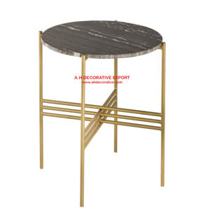 Table d'appoint en métal de haute qualité pour salon dernière conception graphique Table d'appoint dorée pour la maison Table centrale unique - Product Image 5