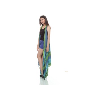 Cardigan élégant coloré Tie Dye 100% rayonne personnalisé Bali fabricant vêtements de plage couvrir Cardigan CG003-028R2 - Product Image 3