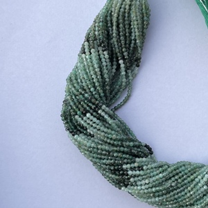 2mm 4mm Natural Micro Ombre verde esmeralda facetado piedra preciosa al por mayor hebra de cuentas del fabricante AAA último diseño piedra Real - Product Image 4