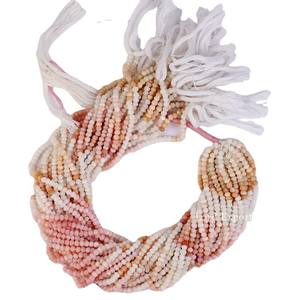 ลูกปัดโอปอลสีชมพูธรรมชาติขนาด 3-4 มม. รูปทรงรอนเดลเหลี่ยมเพชรพลอย สำหรับทำเครื่องประดับ Ravab Gems & Jewels ขั้นต่ำ 3 เส้น - Product Image 6