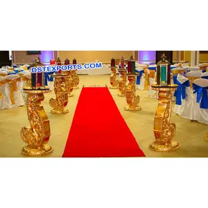 婚礼步道孔雀风格柱子摩洛哥人婚礼柱子黄金步道柱子