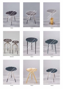 Table basse triangulaire moderne avec pieds en forme d'épingle, plateau en métal, design minimaliste, écologique, durable, pour la maison, l'hôtel, le salon - Product Image 3