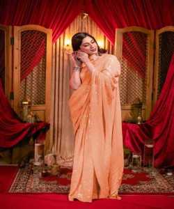 Nuevo atractivo aspecto rico ropa de fiesta bordado pesado Sari de red con pieza de blusa ropa de mujer India precio bajo al por mayor Surat Alphanumero - Product Image 6