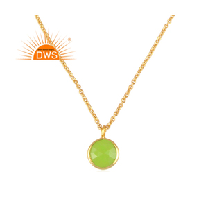 Nouveau Collier Pendentif Chaîne en Calcédoine Verte Naturelle Tendance 2026 pour Femme - Fabricant de Bijoux - Product Image 1