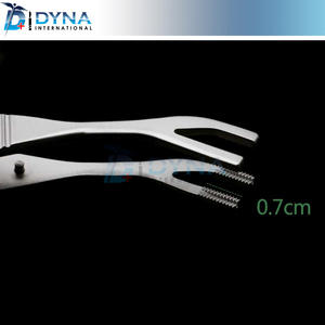 Cartilage tweezers double design stainless steel 12.5cm surgical forceps - Product Image 2