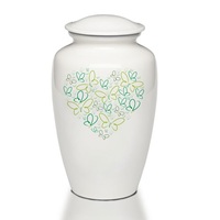 Urnes de crémation modernes classiques en aluminium avec impression d'éléphant pour cendres fournitures funéraires urnes de crémation funéraires sont disponibles