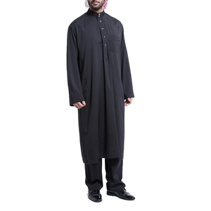 ผู้ชายมุสลิม Isamic สวมใส่ยาว Kurta ขายส่ง Jubba ชุด | ขายส่งชุดมุสลิมดูไบอิสลาม Thobe สำหรับผู้ชาย - Product Image 2