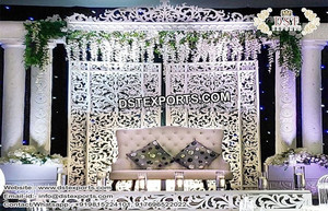 Decoración de escenario de boda, escenario tradicional de Rajasthani, impresionante escenario de boda, embellecedor de escenario de recepción de boda - Product Image 6