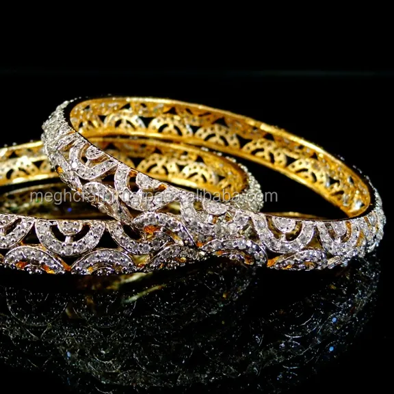 Alta moda bangles jóias indianas de bollywood-Americana Diamond Bangles-american Indian jóias pulseiras de diamantes
