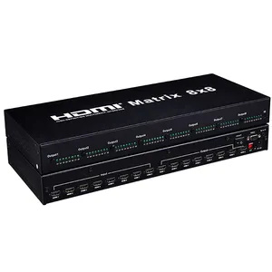 Interruptor de matrix 8 hdmi, interruptor com hdmi, 8 em 8 canais completos, suporte 4k x 2k @ 30hz, hdcp 1.4