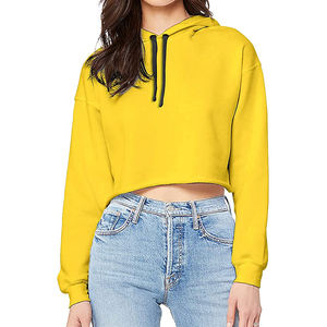 Sudadera corta de algodón con estampado de logotipo personalizado para mujer, ropa para Parte Superior Femenina, en Stock - Product Image 4