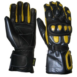Gants de course en cuir à doigts complets avec protection de la paume, sangle de poignet réglable, respirants, compatibles écran tactile, motif imprimé pour le sport - Product Image 1