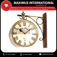 Fournisseur en vrac Horloge murale décorative en métal pour gare de train à paroi latérale Horloge murale de style antique pour la décoration de la maison et du bureau