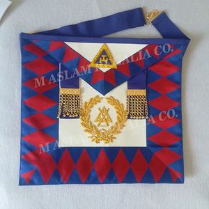 Grand Chapter Royal Arch Regalia Lambskin ผ้ากันเปื้อนทำมือพร้อมกระเป๋าด้านหลัง - Product Image 3