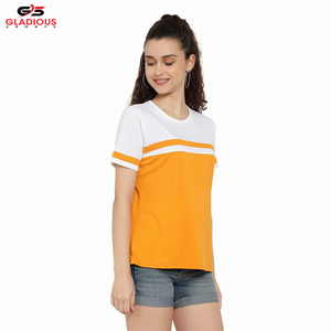 OEM-camisetas de Color de la mejor calidad para mujer, camisetas de cuello redondo de manga corta con cuello redondo, disponibles en todas las tallas, colores - Product Image 4