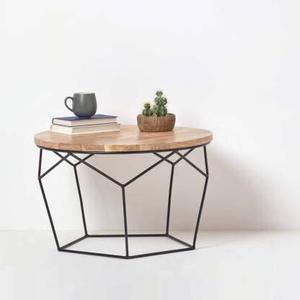 Modern Luxury Elegant Coffee <b>Table</b> with Wooden Top and Iron Frame for Home Dining Room Living Room Villa <b>Kitchen</b> Bedroom - Product Image 1