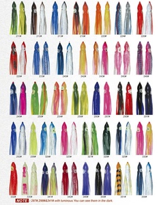 Tableau des couleurs des jupes de calmar jupe de remplacement leurre de pêche au poulpe - Product Image 2