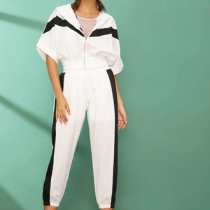 ชุดวอร์ม2ชิ้นสำหรับผู้หญิง,ชุดวิ่งสำหรับสุภาพสตรีแบบลำลองมีกระเป๋าสำหรับฤดูใบไม้ร่วงและฤดูหนาวปี2021 - Product Image 5