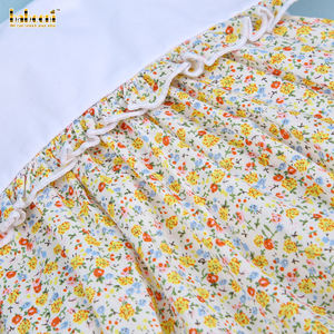 Conjunto de Romper para Bebé 100% Algodón Orgánico con Certificación OEKO-TEX, Diseño Floral con Volantes y Cierre de Botones a Presión para Niñas, OEM ODM - Product Image 4