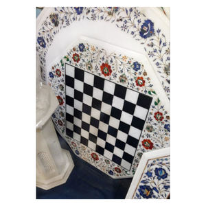 <b>Chess</b> Design Beautiful Marble Home Decoration <b>Table</b> Top - Product Image 1