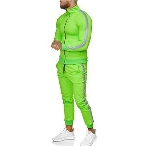 Chándal Deportivo de Primavera para Hombre, Talla Grande, Transpirable, con Cremallera Larga, de Algodón Verde - Product Image 6