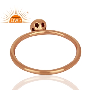 925 Sterling <b>Silver</b> Rose Gold Plated Natural <b>Garnet</b> Gemstone Stackable <b>Ring</b> For Women Jewelry Manufacturer - Product Image 4