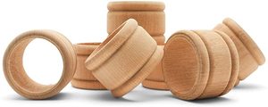 Juego de anillos de madera para servilletas, soporte para artesanías, conjunto de anillos de madera con 8 servilletas decorativas y pulido - Product Image 6