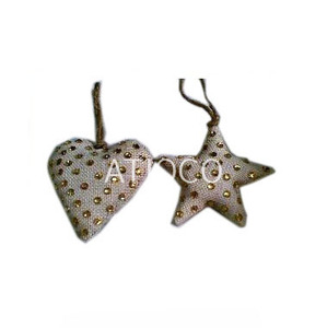 Atiqco Modern Style Jute Glass Beads Medium Christmas <b>Tree</b> Ornaments Attractive X-Mas Hanging Decor - Product Image 1